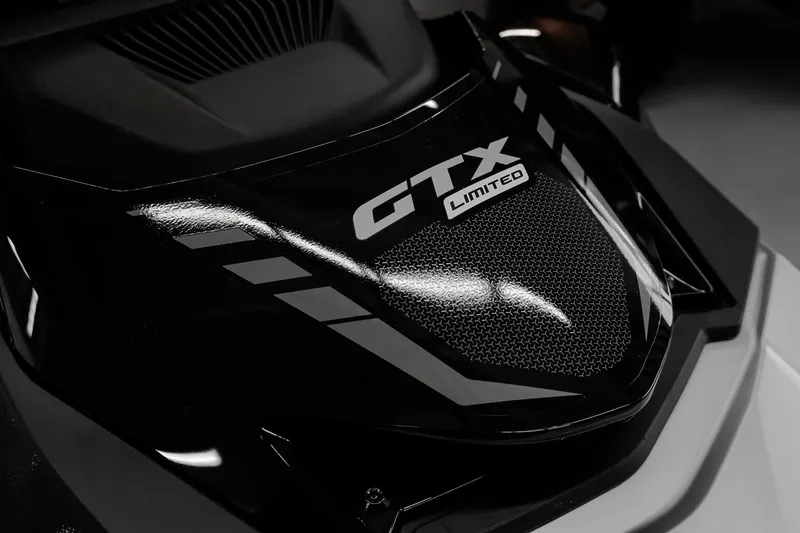 Slide: The Image of 2026 Sea-Doo GTX Limited 325, sleek black design with distinctive branding. - 3