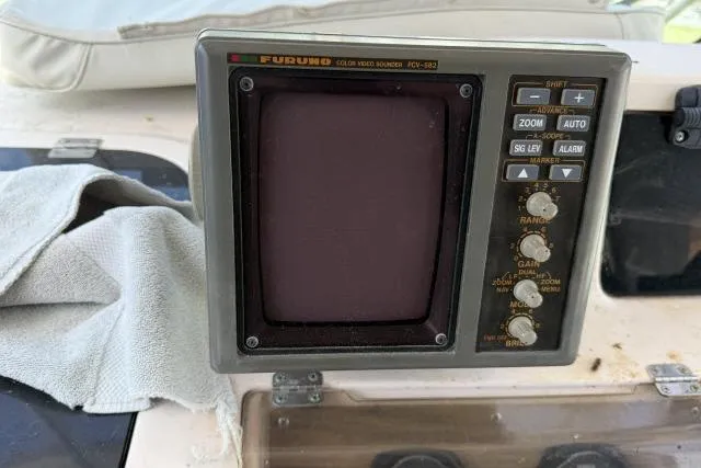 Slide: The Image of Furuno color video sounder on 1996 Grady-White Sailfish 272 boat dashboard. - 14