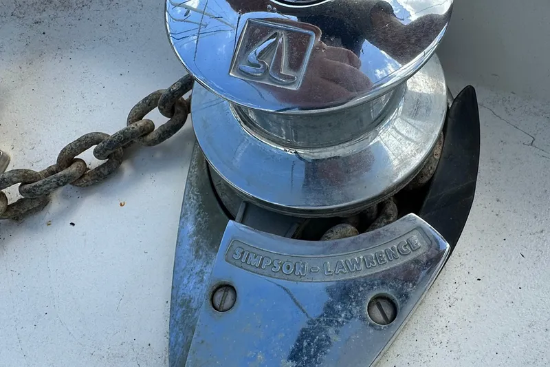 Slide: The Image of Simpson-Lawrence windlass on 2006 Hunter 41 Deck Salon yacht. - 10