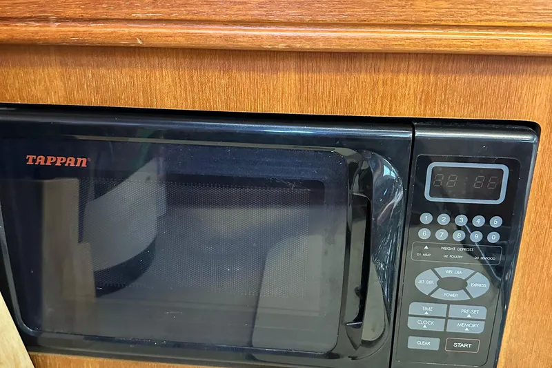 Slide: The Image of Tappan microwave in 2006 Hunter 41 Deck Salon yacht kitchen. - 31
