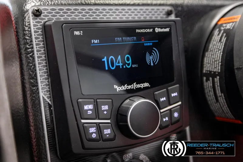 Slide: The Image of Rockford Fosgate PMX-2 stereo in 2026 Lund 1875 Crossover XS boat dashboard. - 37