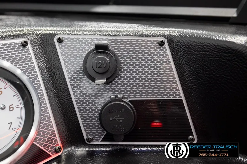 Slide: The Image of Dashboard of 2026 Lund 1875 Crossover XS with 12V and USB ports. - 40