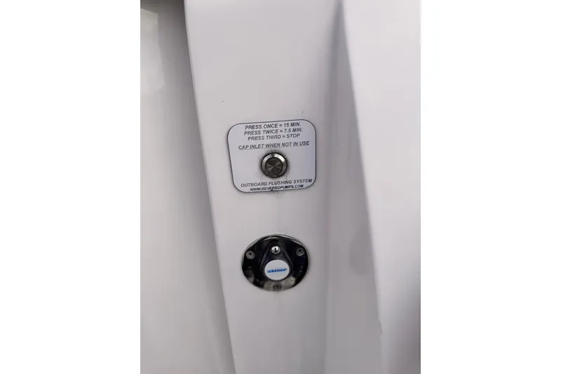 Slide: The Image of Outboard flushing system on 2020 Azimut Verve 40 boat. - 22
