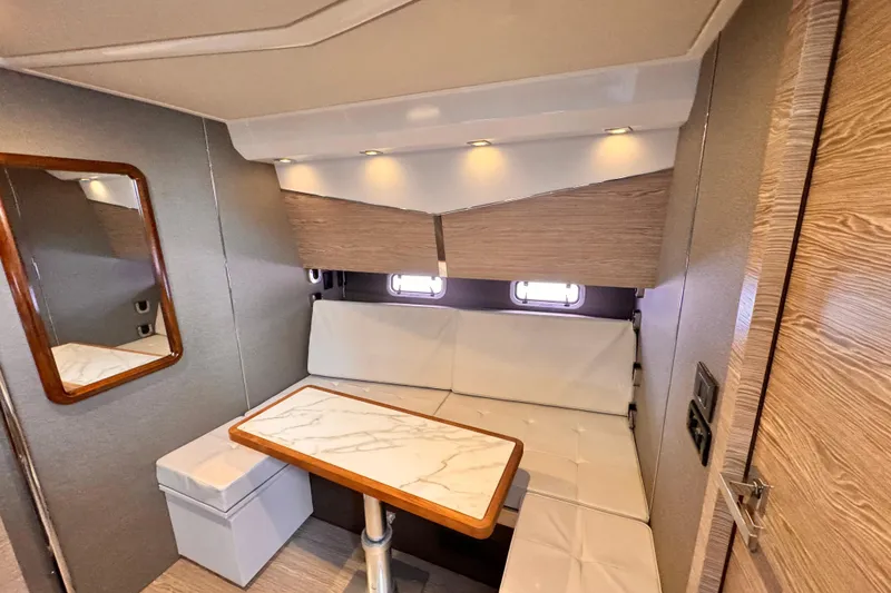 Slide: The Image of Luxurious interior of 2020 Azimut Verve 40 yacht with elegant seating and modern design. - 39