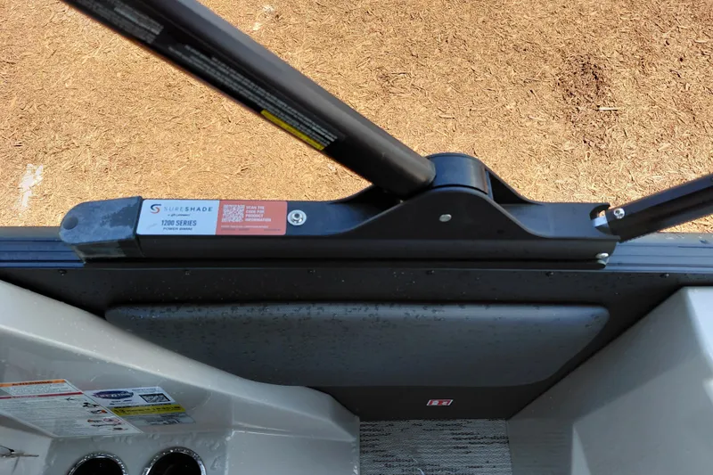 Slide: The Image of 2026 Starcraft RX 23 Q DH boat with SureShade 1200 Series sunshade mechanism. - 33