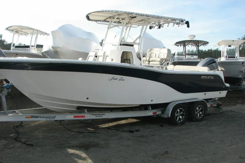 The Image of 2020 Sea Fox 249 Avenger boat on trailer, parked outdoors. - 0
