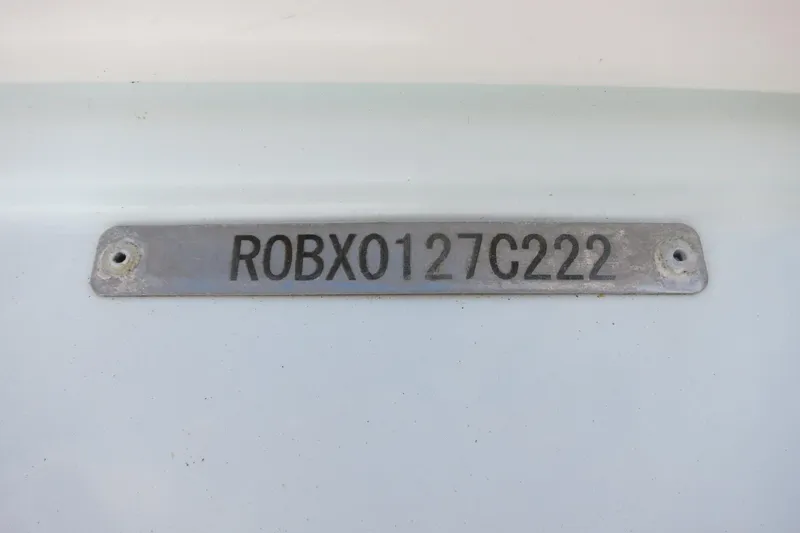 Slide: The Image of Hull identification number on 2022 Robalo 266 Cayman boat. - 35