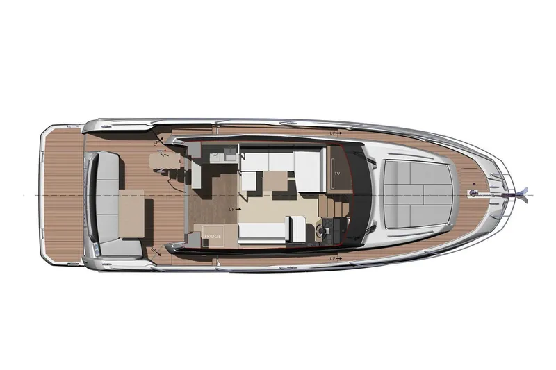 Slide: The Image of Top view of 2021 Prestige 420 yacht layout. - 22