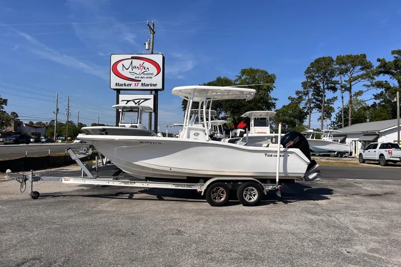 The Image of 2022 Tidewater 210 LXF boat on trailer at Marker 17 Marine dealership. - 0