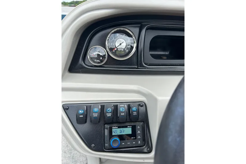 Slide: The Image of Dashboard of 2025 Southbay 224RSLE25 with gauges and control panel. - 12
