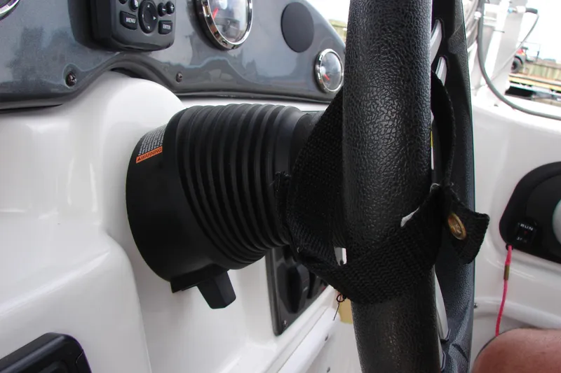 Slide: The Image of Steering wheel and dashboard of 2017 Hurricane SunDeck Sport 202 IO boat. - 44