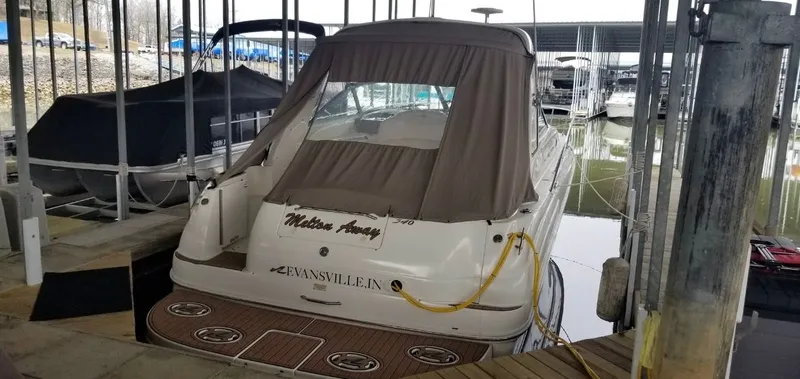Slide: The Image of 1999 Sea Ray 340 Sundancer docked in Evansville, IN. - 22