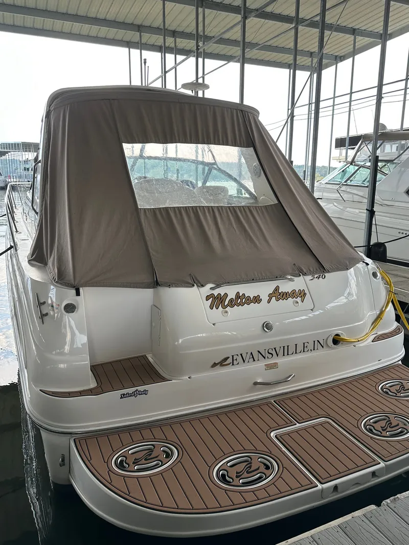 Slide: The Image of 1999 Sea Ray 340 Sundancer docked in Evansville, IN. - 4