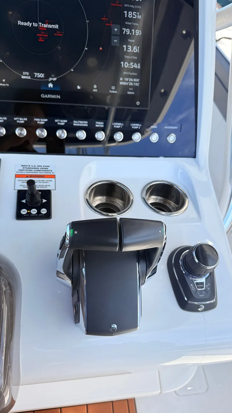 Slide: The Image of Control console of Valhalla Boatworks V33, 2026 model. - 4