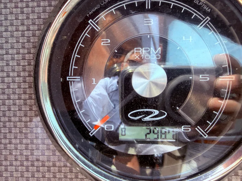 Slide: The Image of Tachometer of a 2013 Regal 28 Express boat at 2980 RPM. - 21