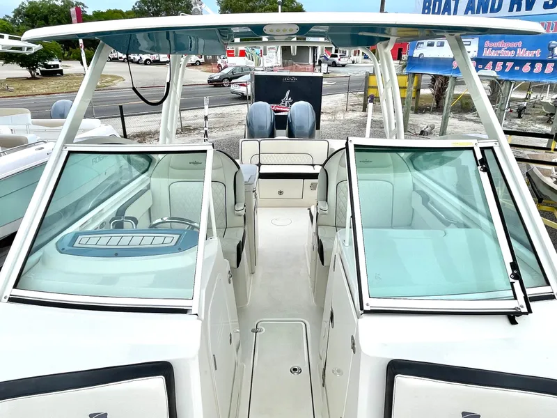 Slide: The Image of 2020 Stingray 269 DC boat with open cockpit and seating. - 39