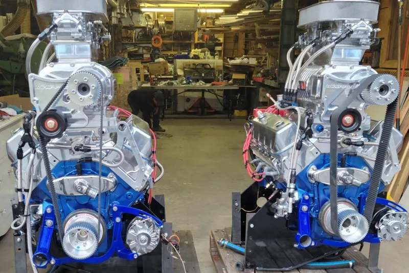 Slide: The Image of Twin high-performance engines in a workshop, Apache 41 "The Chief" 1989 model. - 7