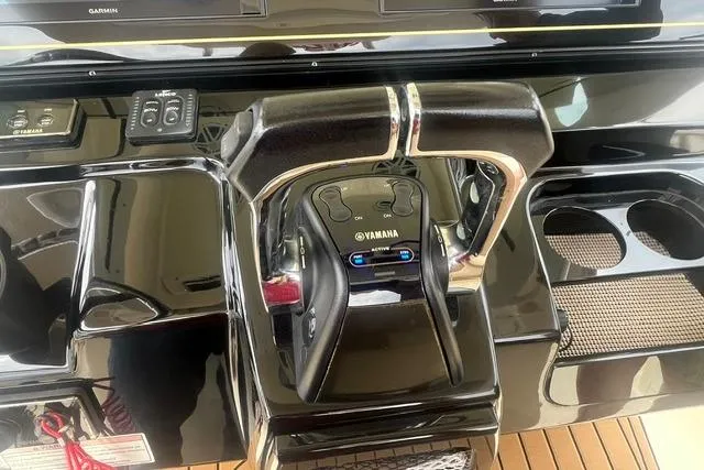 Slide: The Image of Control panel of a 2017 Scout 320 LXF boat with Yamaha throttle. - 35