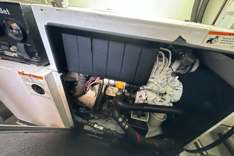 Slide: The Image of Engine compartment of a 2003 Grand Banks 43 Eastbay HX yacht. - 35