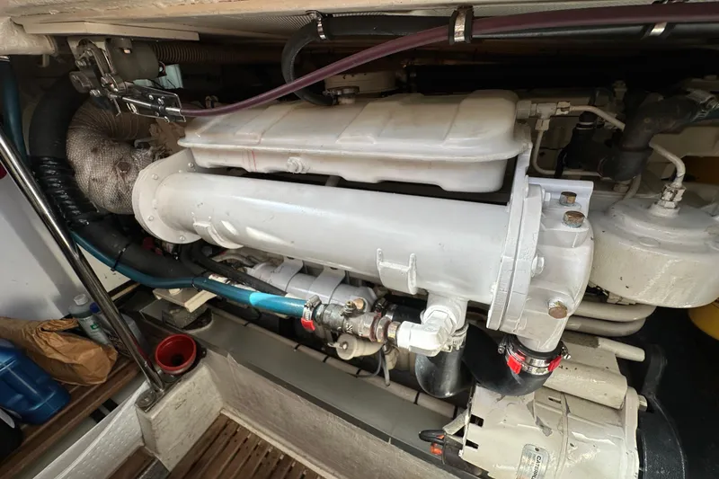 Slide: The Image of Engine compartment of a 2003 Grand Banks 43 Eastbay HX yacht. - 37