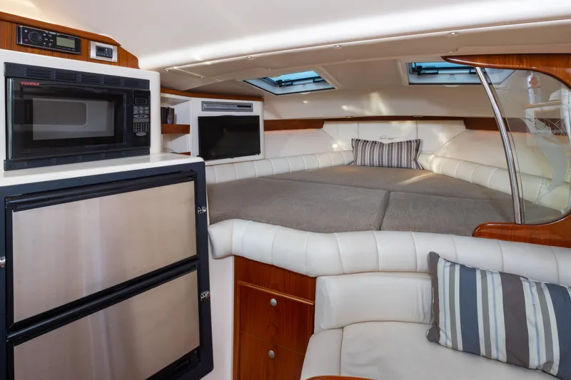 Slide: The Image of Interior of 2006 Grady-White Express 360 boat with cozy cabin and modern amenities. - 26