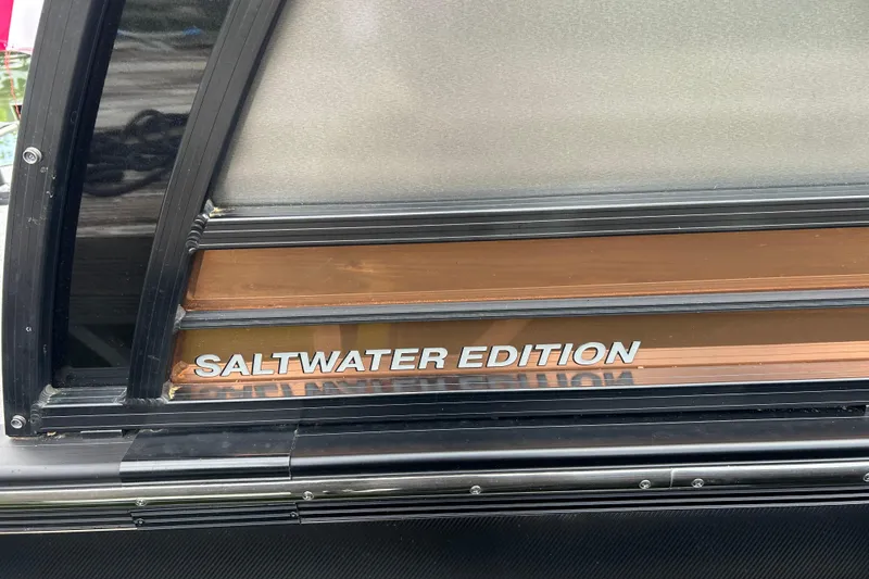 Slide: The Image of 2025 South Bay 525UL393 Saltwater Edition boat detail with sleek design elements. - 14