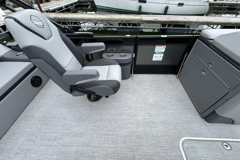 Slide: The Image of Luxury seating on 2025 South Bay 525UL393 boat, featuring modern design and amenities. - 22