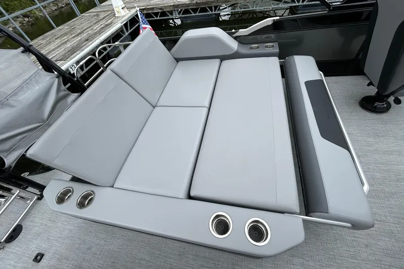 Slide: The Image of 2025 South Bay 525UL393 boat with gray seating area. - 32