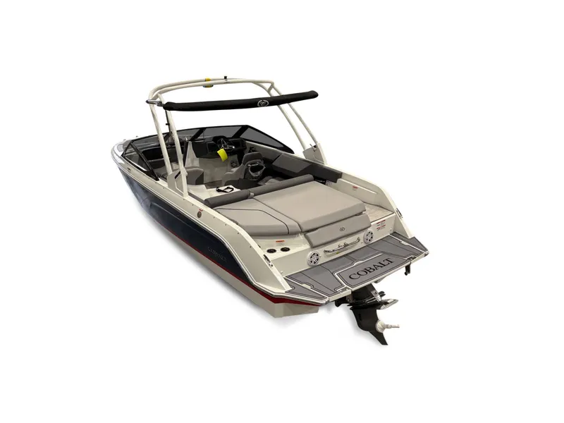Slide: The Image of 2026 Cobalt CS23 boat, modern design, luxurious features. - 5