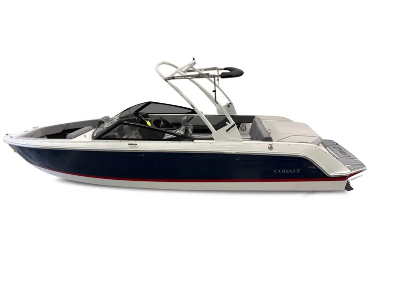 Slide: The Image of 2026 Cobalt CS23 boat, side view, modern design. - 6
