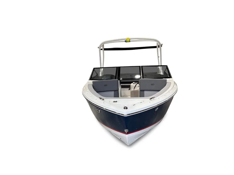 Slide: The Image of 2026 Cobalt CS23 boat, front view, modern design. - 8