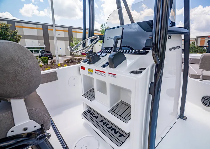 Slide: The Image of Interior view of Sea Hunt Ultra 229 boat, model year 2026. - 16