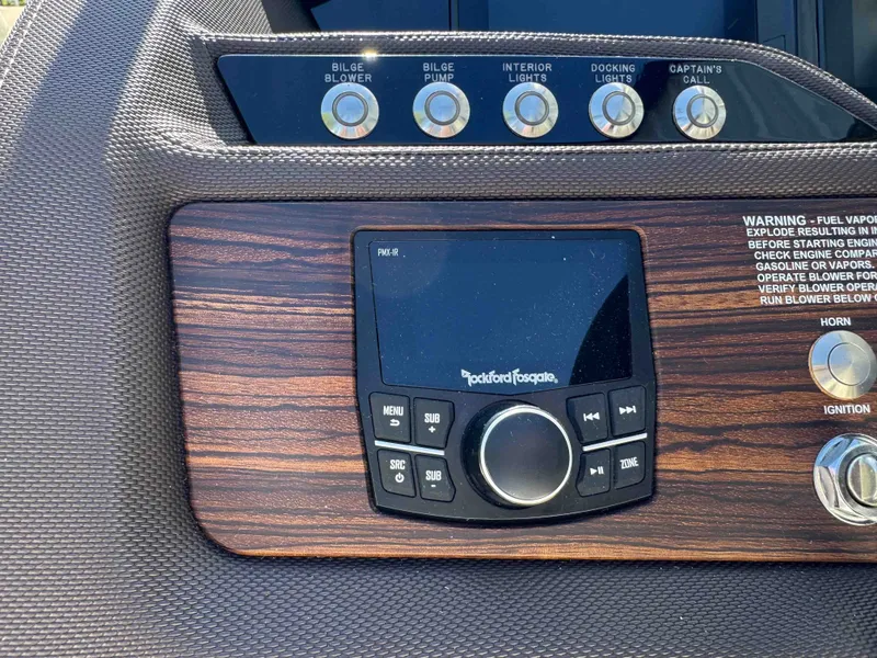 Slide: The Image of Dashboard of a 2021 Cobalt R5 with Rockford Fosgate controls. - 15