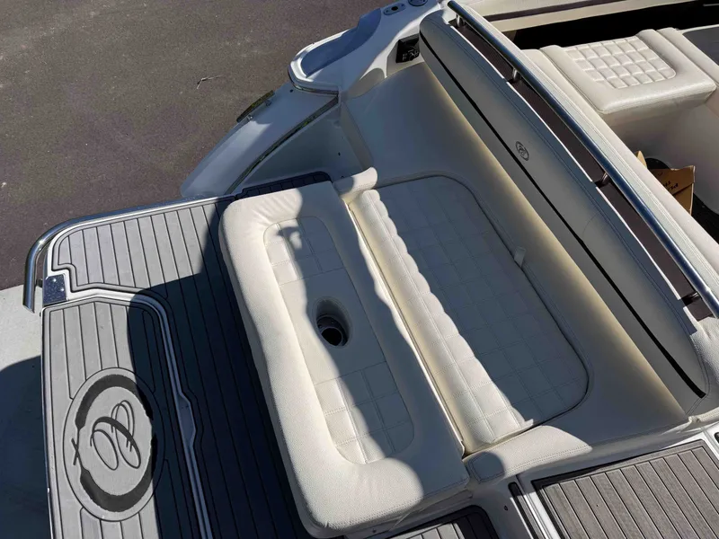 Slide: The Image of 2021 Cobalt R5 boat with luxurious seating area. - 7