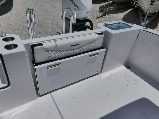 Slide: The Image of Interior of Twin Vee 280 GFX2 Dual Console boat, 2026 model. - 6