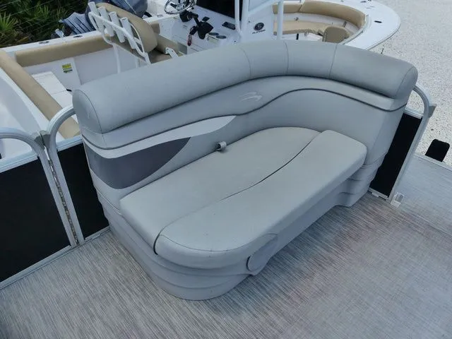Slide: The Image of 2021 Bennington 20 SVF boat with gray seating area. - 9