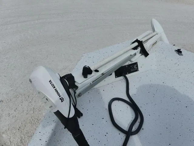 Slide: The Image of Minn Kota motor mounted on 2021 Xpress Boats XP18CC. - 12