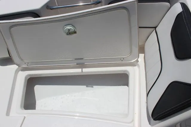 Slide: The Image of Yamaha 222 FSH Sport E 2023, open storage compartment and seating area. - 26