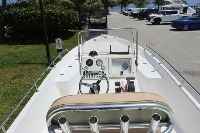 Slide: The Image of Interior view of a 2001 Sea Pro 2100 SV boat at the dock. - 10