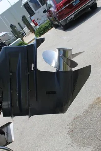 Slide: The Image of Close-up of a 2001 Sea Pro 2100 SV boat propeller. - 29