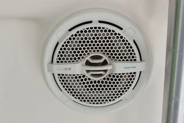 Slide: The Image of Sony marine speaker on 2014 Pioneer 222 Sportfish. - 16