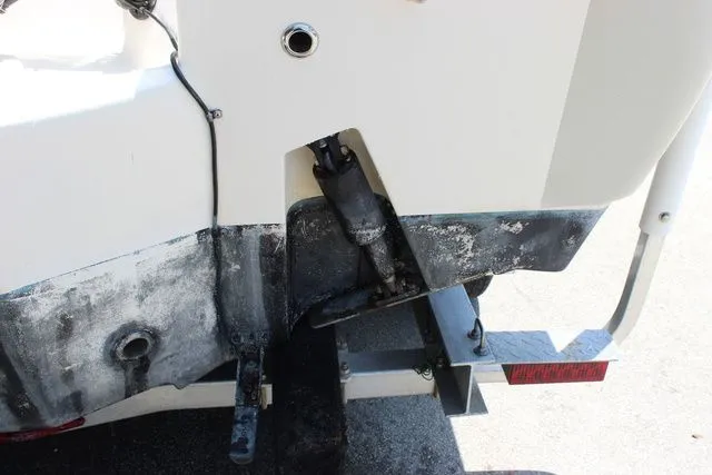 Slide: The Image of Rear view of a 2014 Pioneer 222 Sportfish boat. - 34
