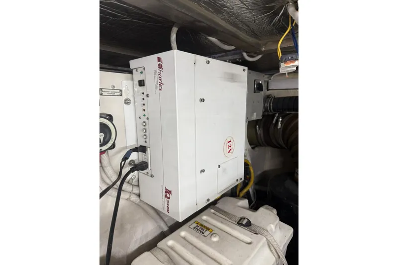 Slide: The Image of Electrical system in a 2006 Carver 56 Voyager yacht engine room. - 8