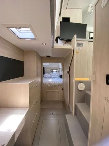 Slide: The Image of Interior of a 2019 Leopard 43 PC yacht with modern design. - 22