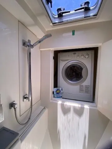 Slide: The Image of Washing machine in the bathroom of a 2019 Leopard 43 PC yacht. - 27