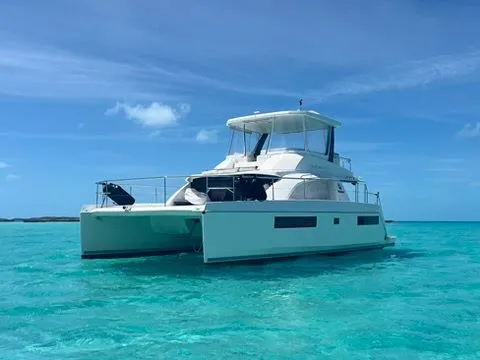 Slide: The Image of Leopard 43 PC 2019 catamaran on turquoise waters. - 3