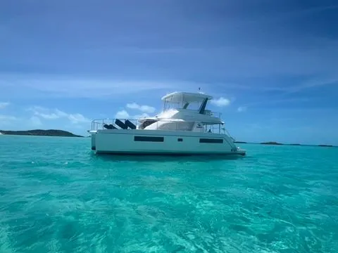 Slide: The Image of Leopard 43 PC 2019 yacht on turquoise waters. - 4