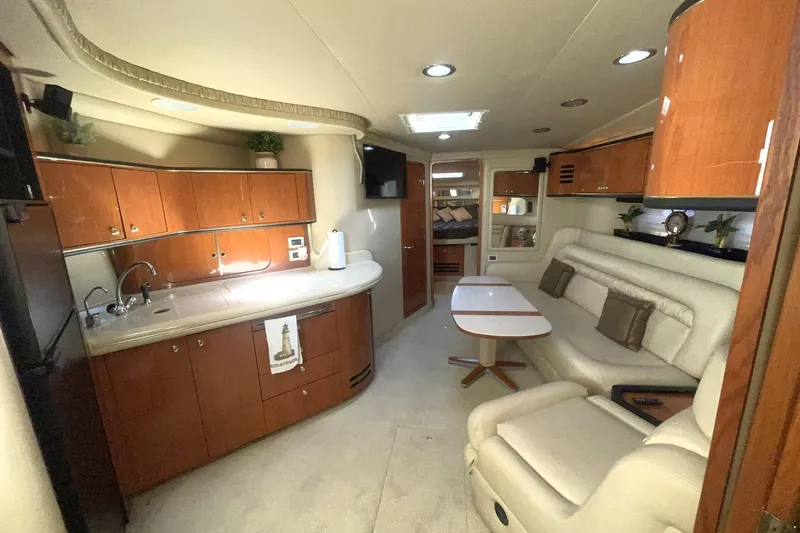 Slide: The Image of CABIN OVERVIEW LOOKING FORWARD TO PRIVATE MASTER STATEROOM W/EN SUITE HEAD & STALL SHOWER - 12