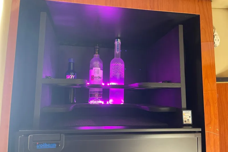 Slide: The Image of MULTI-COLOR ILLUMINATED LIQUOR CABINET ABOVE THE FRIDGE & FREEZER!! - 20