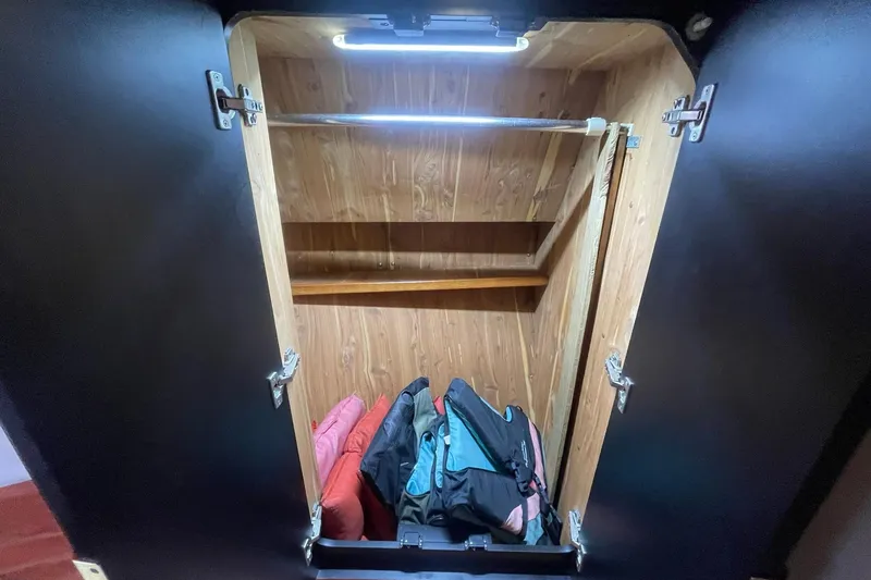 Slide: The Image of MASTER STATEROOM STBD. SIDE CEDAR LINED HANGING CLOSET - 33